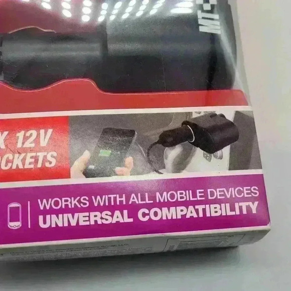 Motor Trend Dual 12V Universal Socket Adapter 2X 12 Sockets MT-12VDS - Picture 6 of 7